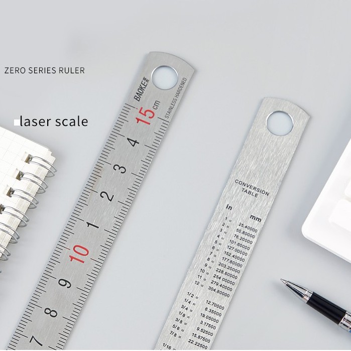 THƯỚC KẺ thép không rỉ - khắc chìm Baoke - RU1915