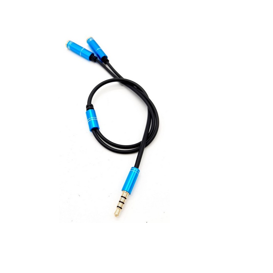Dây chia 1 ra 2 tai nghe loa 4 khấc dài 35cm