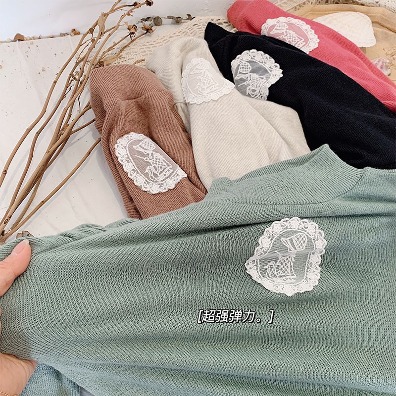 Áo sweater cổ lọ tay dài nhiều màu tùy chọn đáng yêu thời trang mùa đông cho bé gái từ 3 - 8 tuổi