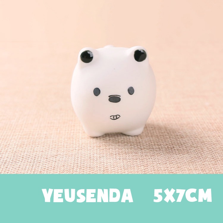 Chậu sen đá mini 5x7cm Gấu con dễ thương