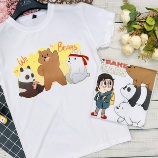 Áo thun in hình gấu We Bare Bears cho bé siêu dễ thương
