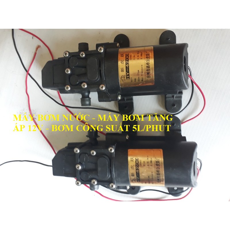 máy bơm tăng áp 12V - máy bơm áp lực nước 12V