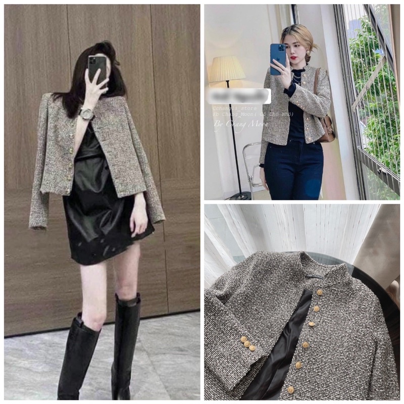 Áo Dạ Tweed Hai Lớp Cao Cấp Màu Tiêu Cúc Đồng ( Có Bigsize ) A088 | BigBuy360 - bigbuy360.vn