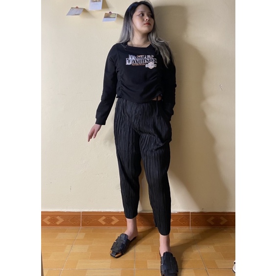 Quần bom nhăn bigsize siêu co giãn FREESIZE 60-100KG