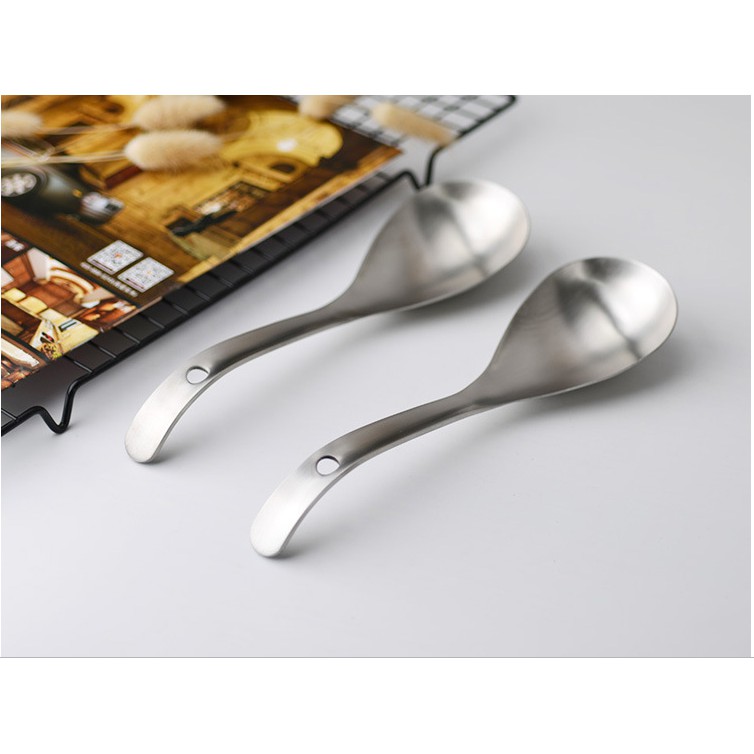 Vá - muỗng bới cơm, múc canh inox 304 - 23x6.5cm 99g