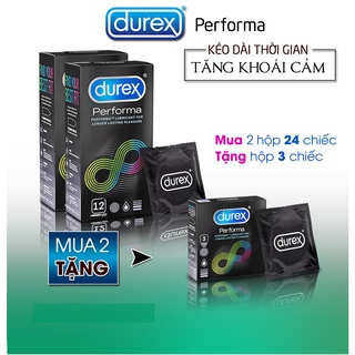 Mua 2 tặng 1 bao cao su durex performa. bcs kéo dài thời gian