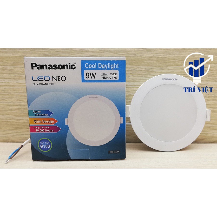 COMBO 10 ĐÈN ÂM TRẦN PANASONIC TRÒN 9W NNP72278 – 3000K/4000K/6500K  [Giao nhanh 2h tại HCM]