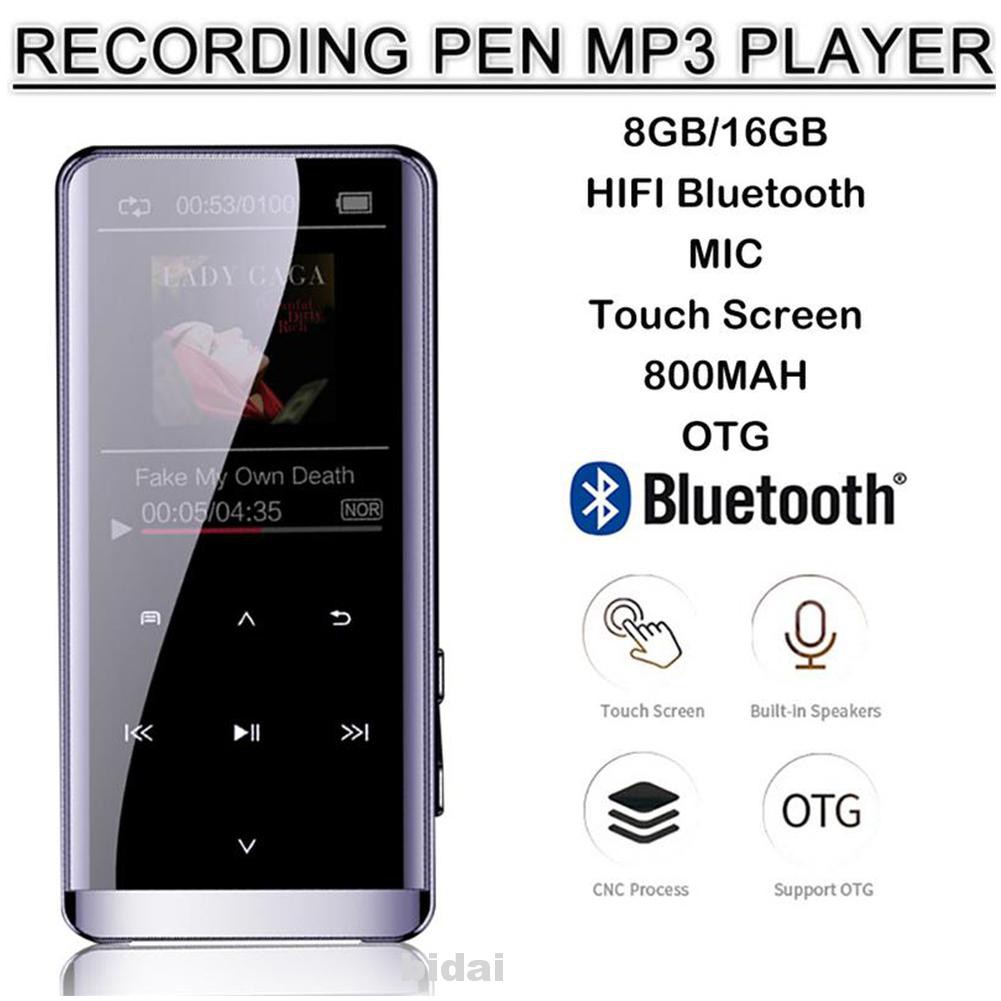 Máy Nghe Nhạc Mp4 Bluetooth Màn Hình Cảm Ứng Siêu Mỏng M13