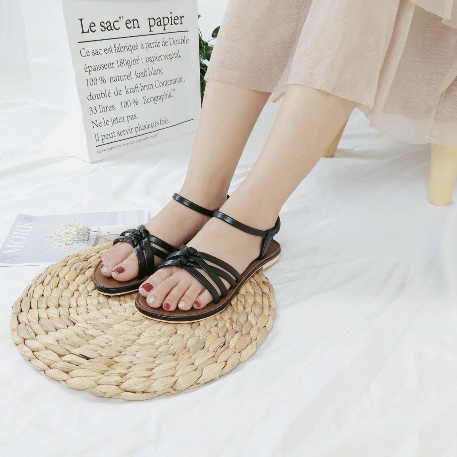 Sandal nữ đi học 💖𝑭𝑹𝑬𝑬𝑺𝑯𝑰𝑷💖 Giày sandal nữ đi học quai hậu, đế nhựa quai hậu - TB Sandal nu nut