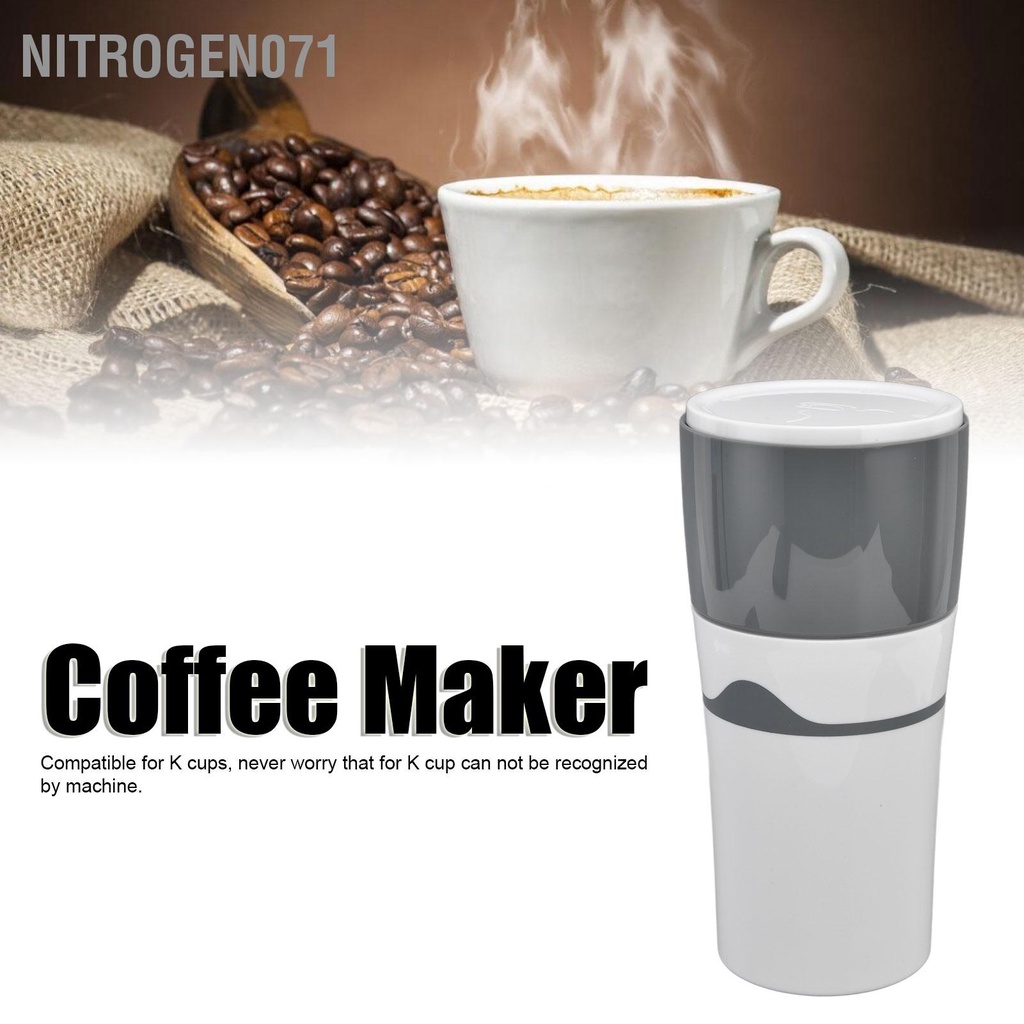Nitrogen071 Máy pha cà phê nhỏ giọt cầm tay 450ml du lịch cho viên nang K Cup