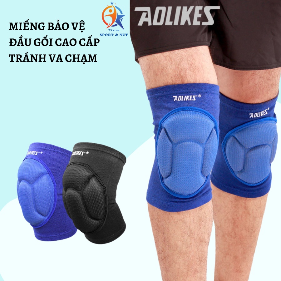 Băng đệm bảo vệ gối  Aolikes 0217A đệm bọt biển dày giảm chấn thương cho thủ môn đá bóng gym