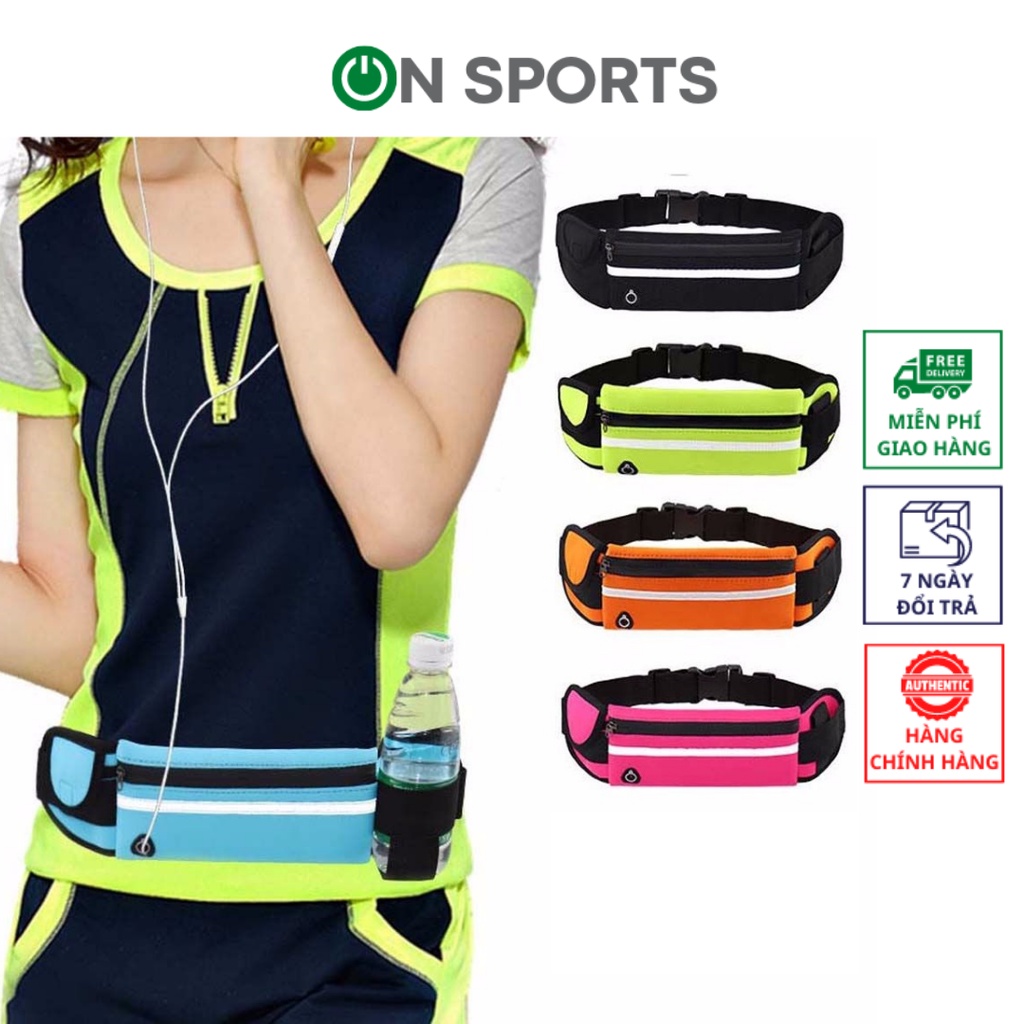 Đai chạy bộ đeo hông đựng nước, đựng điện thoại, chống nước, phản quang