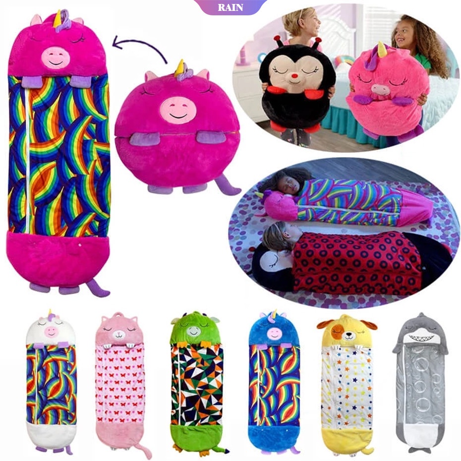 1 Gối Ngủ Mềm Mại Giữ Ấm Họa Tiết Hoạt Hình Dễ Thương Cho Bé