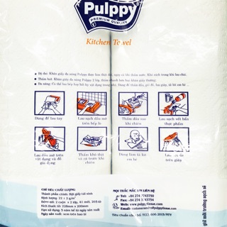 Combo 3 Giấy Bếp Đa Năng Pulppy 2 Cuộn