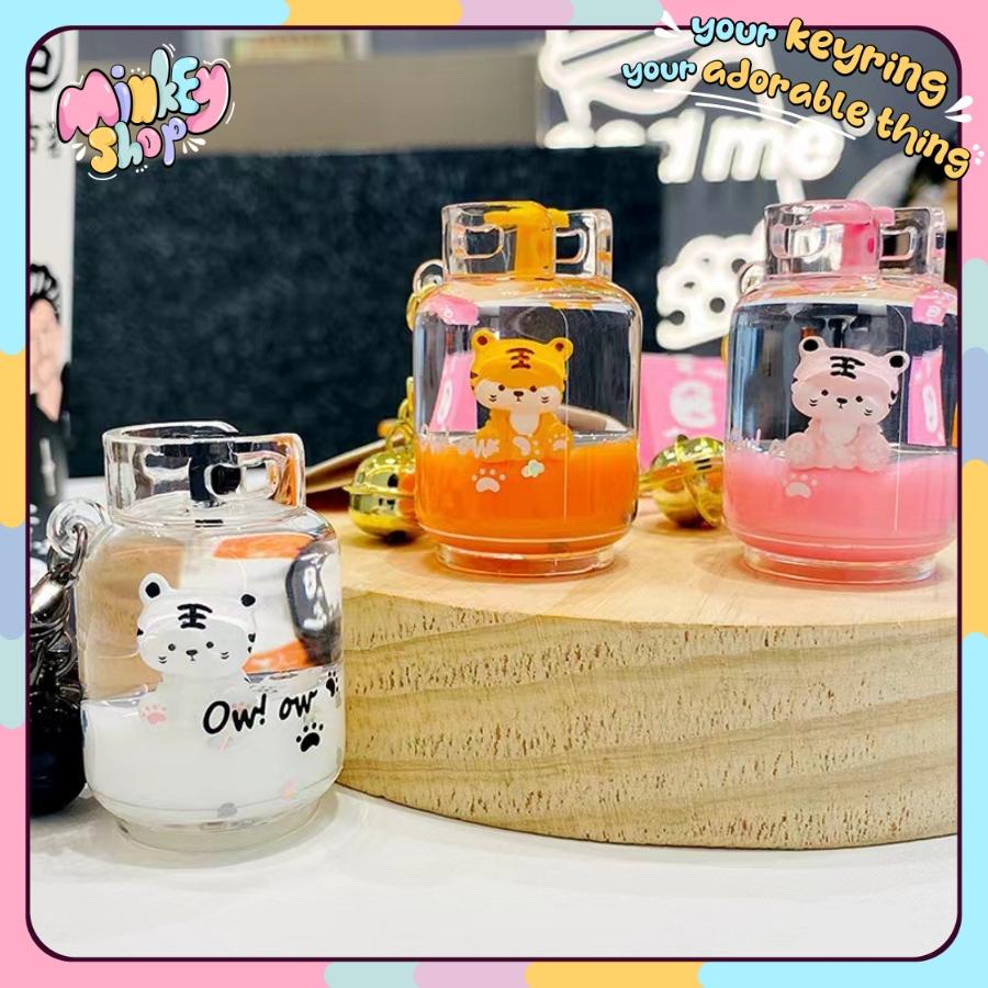 Móc Khóa Dầu Nước Đẹp Hình hũ thú nổi Cute phụ kiện Túi Xách dễ thương -Minkey