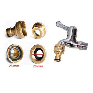 ĐẦU ĐỒNG NỐI ỐNG TẠI VÒI 25MM-20MM RA KHỚP NỐI NHANH-DIY-551