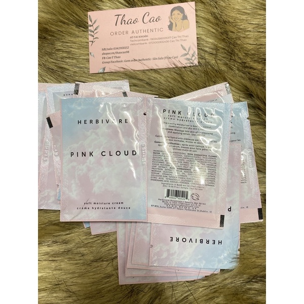 Kem dưỡng Herbivore PINK CLOUD Rosewater Moisture Creme