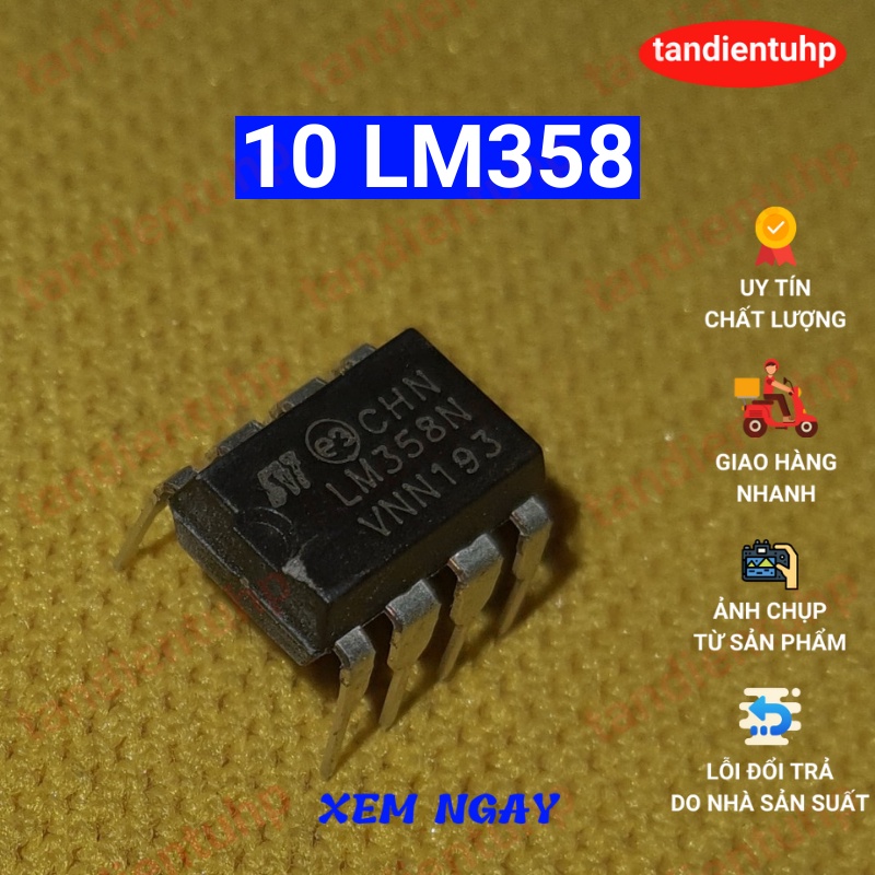 10 CHIẾC IC 358, 4558 KHUẾCH ĐẠI KÉP HÀNG MỚI 100%