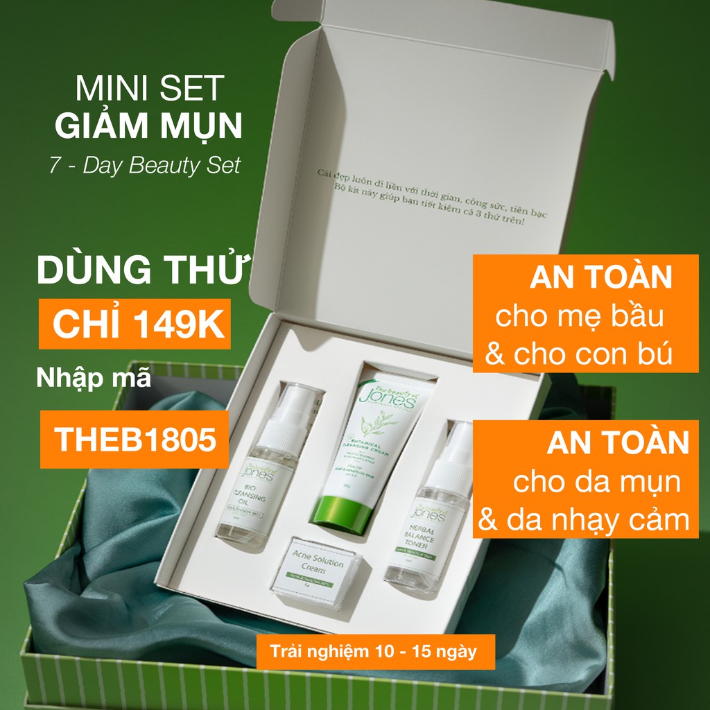 Mini set giảm mụn dùng thử 10 - 15 ngày The Beauty of Jones | BigBuy360 - bigbuy360.vn