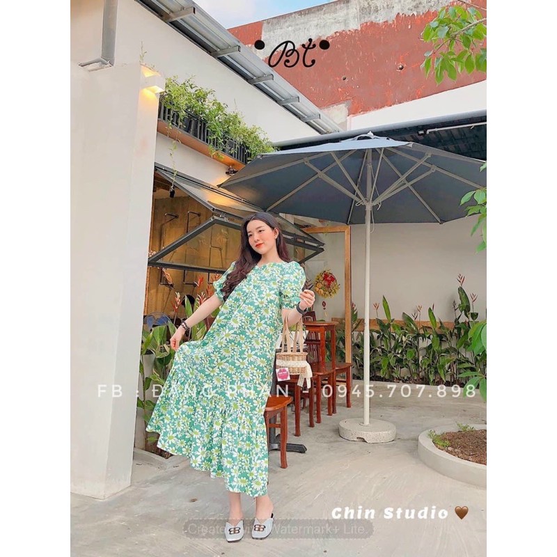 Đầm hoa 2021 dáng dài - hàng qc ảnh thật | BigBuy360 - bigbuy360.vn