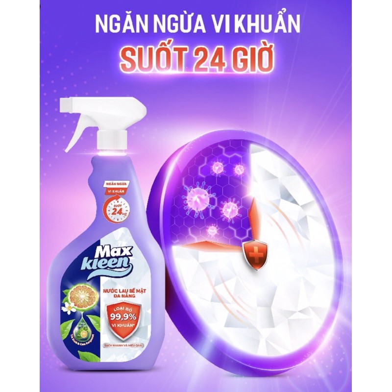 Nước lau bề mặt đa năng MAXKLEEN 520ml