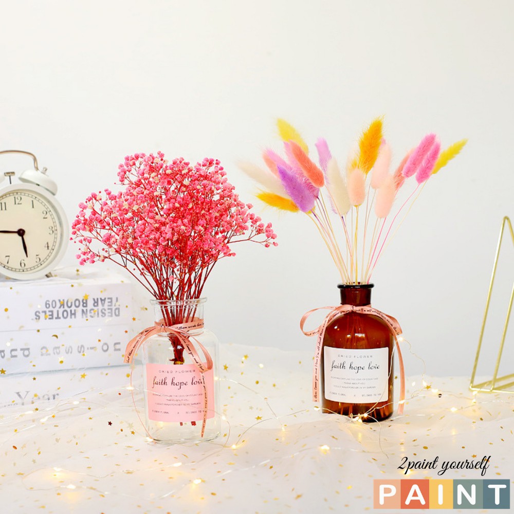 20 bông hoa khô trang trí đuôi thỏ cao 25-30cm decor chụp ảnh, trang trí bình gốm sứ, lọ thủy tinh 2PAINT