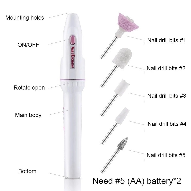 Máy Dũa Móng Tay Mini Chạy Điện Tiện Dụng Và Bền