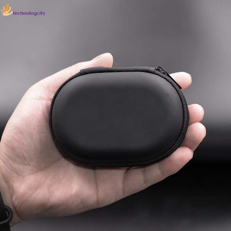 AN Kz Bolsa de armazenamento de proteção para fones de ouvido / Couro PU portátil à prova d'água / à prova de poeira / Bolsa de proteção de fones de ouvido resistente a terremotos AN