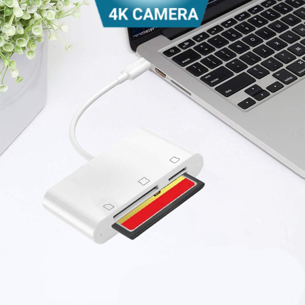 Đầu đọc thẻ CF/SD/Micro SD cho iphone, ipad, samsung