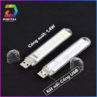 Combo 2 Đèn Led Mini 8 Bóng Siêu Sáng Cổng USB