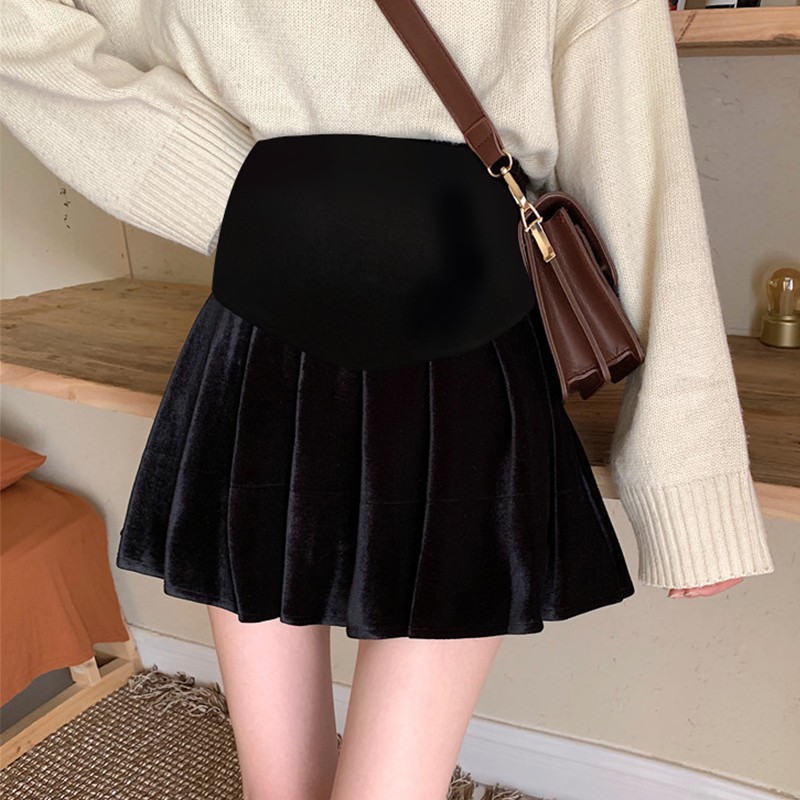 Chân Váy Bầu Xinh CVB61 nhung ngắn CÓ SẴN