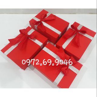 Hộp quà tặng có nơ tặng kèm bịch hạt xốp nhìu màu _ hộp quà giá rẻ sài gòn