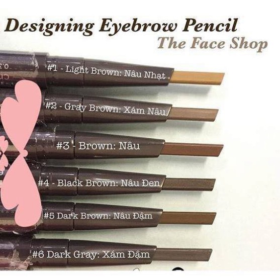 Chì kẻ chân mày 2 đầu The Face Shop Designing Eyebrow Pencil Hàn Quốc.
