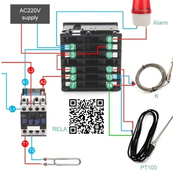 Đồng hồ nhiệt độ RKC-REX-C700 out RELAY hoặc SSR điện áp 220VAC kích thước 72x72 nhiệt độ 400°C, 1300°C