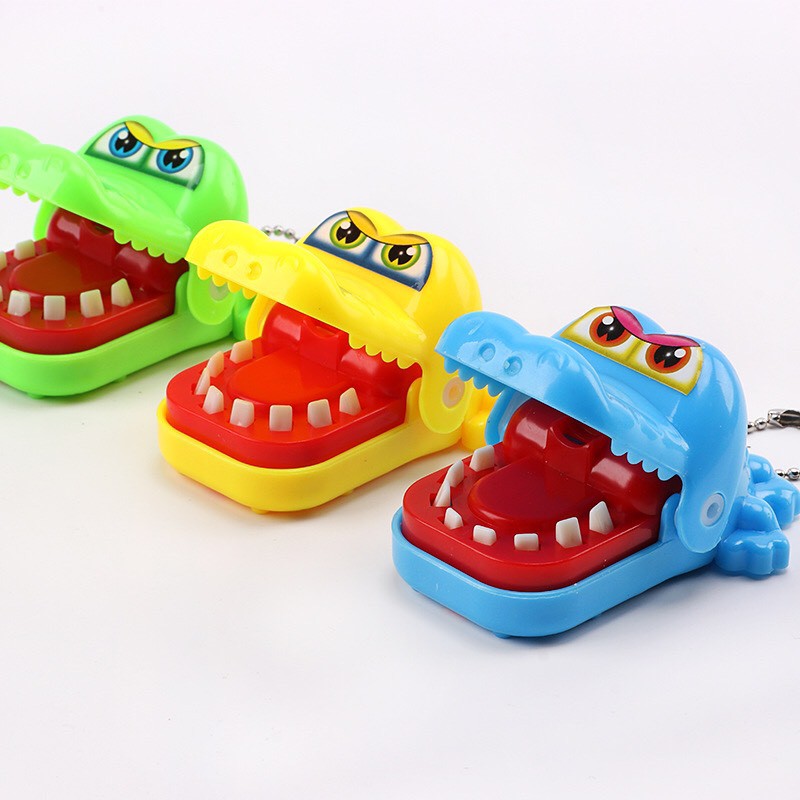 Đồ chơi thú mini bấm răng cắn tay, cá sấu, cá mập, chó, khám răng nghộ nghĩnh