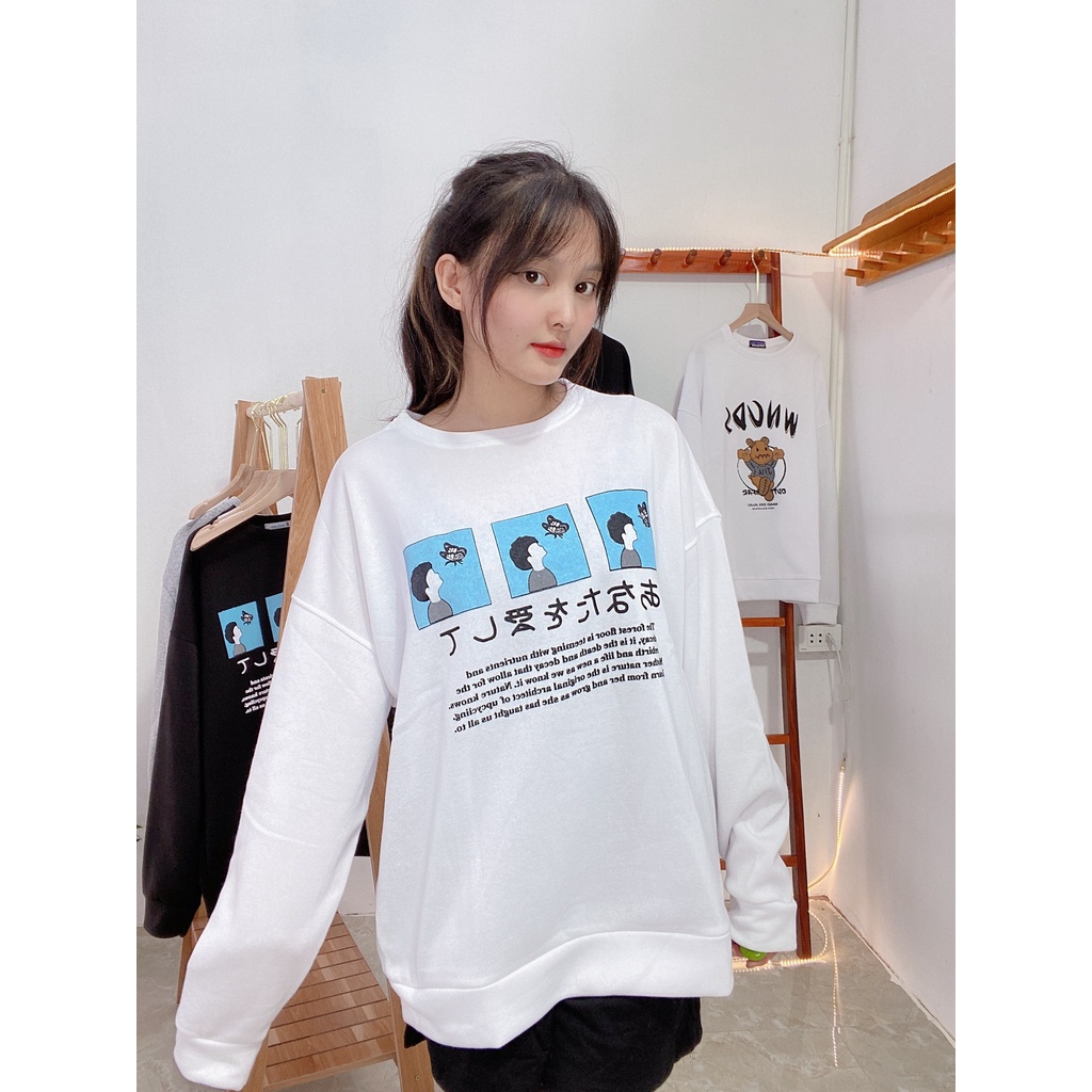 Áo Nỉ Bông Thời Trang UNISEX Hoạ Tiết Cậu Bé Nhật Bản 🙋/ HOODIE FREESIZE 💜MiQa 💜 #15 | BigBuy360 - bigbuy360.vn