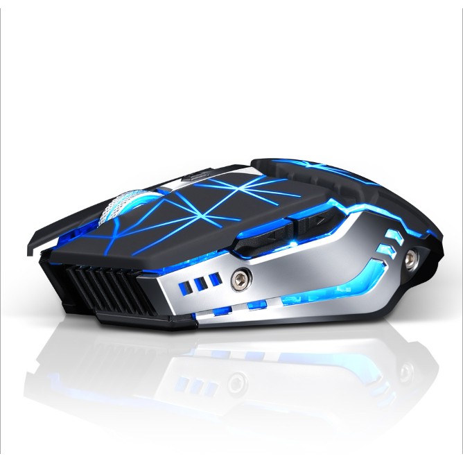 Chuột Chuyên Game Không Dây Tích Hợp Pin Sạc Trực Tiếp Có Đèn LED Nhấp Nháy Đổi Màu