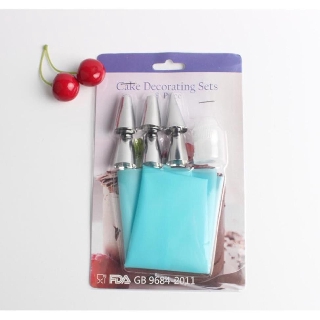 Bộ 6 đui + túi bóp kem silicon (MS 138)