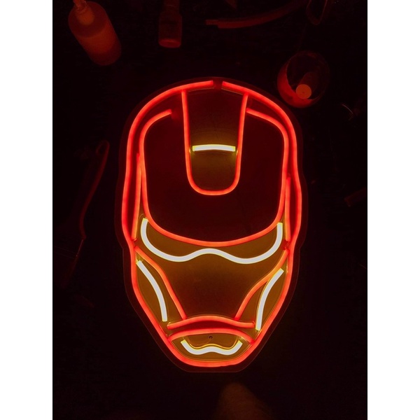 Đèn Led Neon Iron man trang trí phòng ngủ