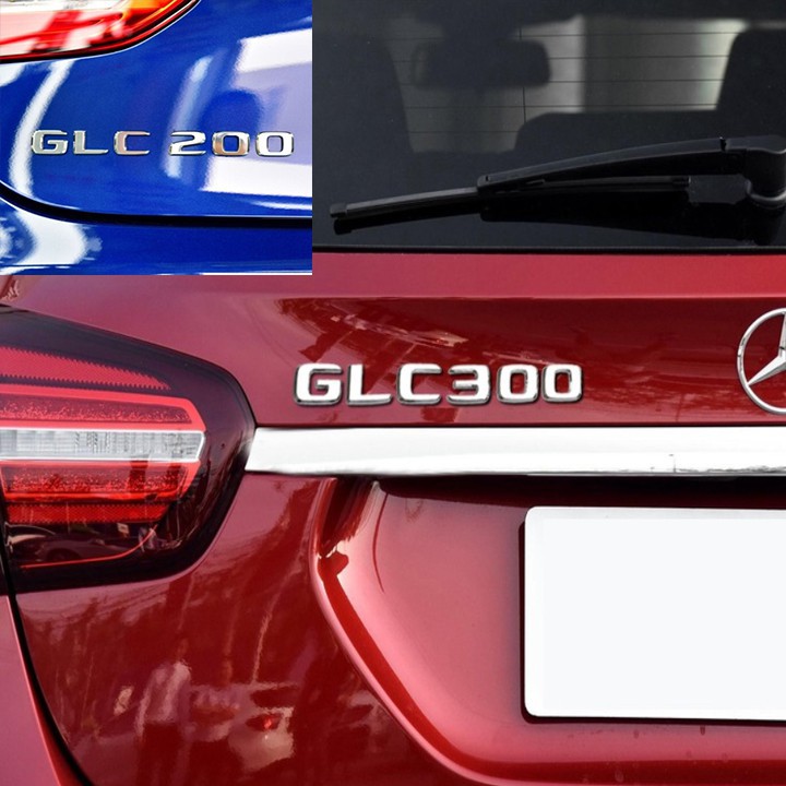 Sản phẩm  Decal tem chữ GLC300, GLC250, GLC200 dán đuôi xe hơi, ô tô