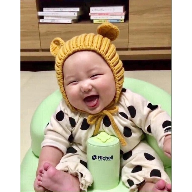 Ghế Hơi Tập Ngồi Cho Bé RICHELL Ghế Ăn Dặm Phao Cho Bé Hàng Chính Hãng