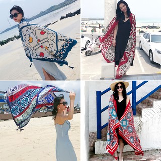 Khăn choàng boho đi biển, du lịch phong cách Hàn Quốc