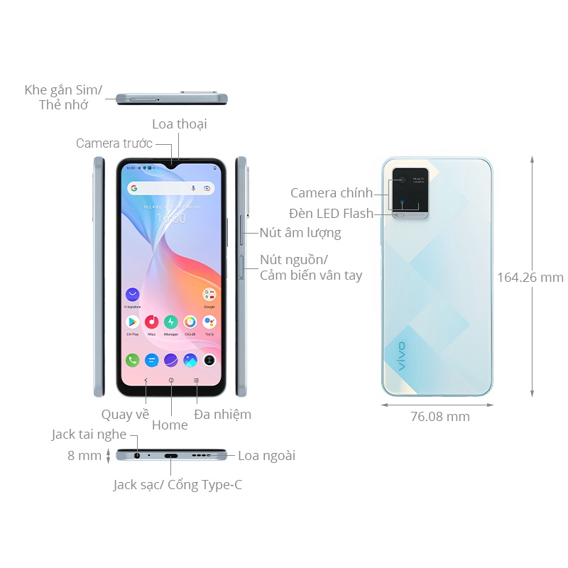 Điện thoại Vivo Y21  | Hàng Chính Hãng