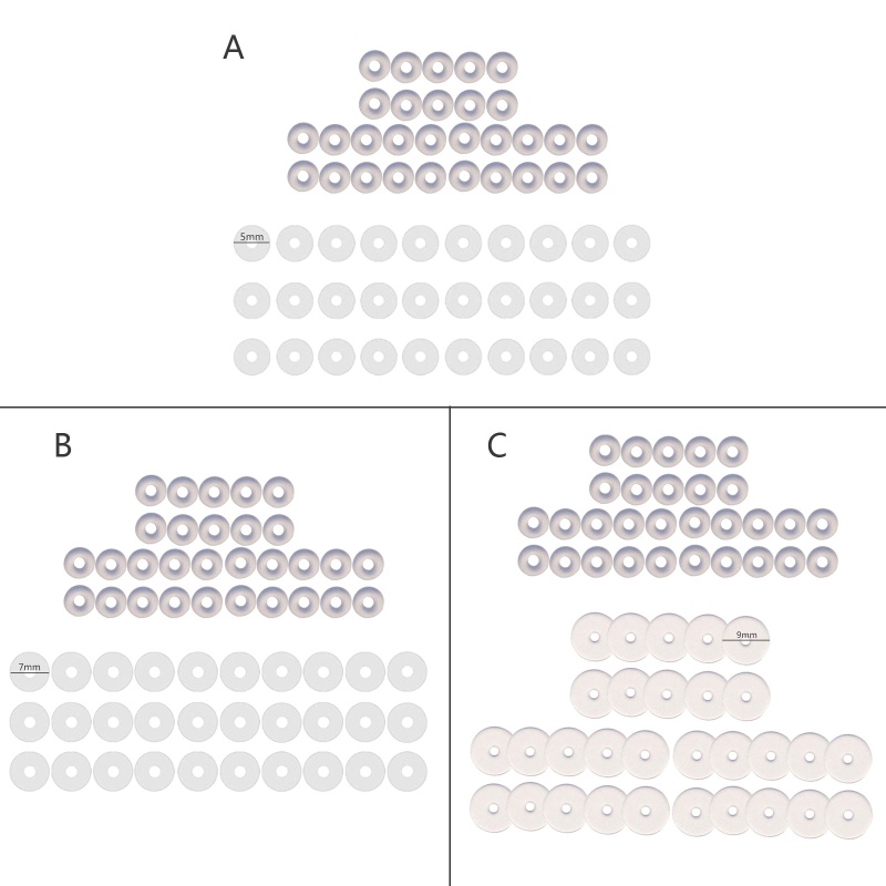 Bộ 60 Khuyên Tai Silicone Dạng Đĩa Tròn Cá Tính Cho Nữ