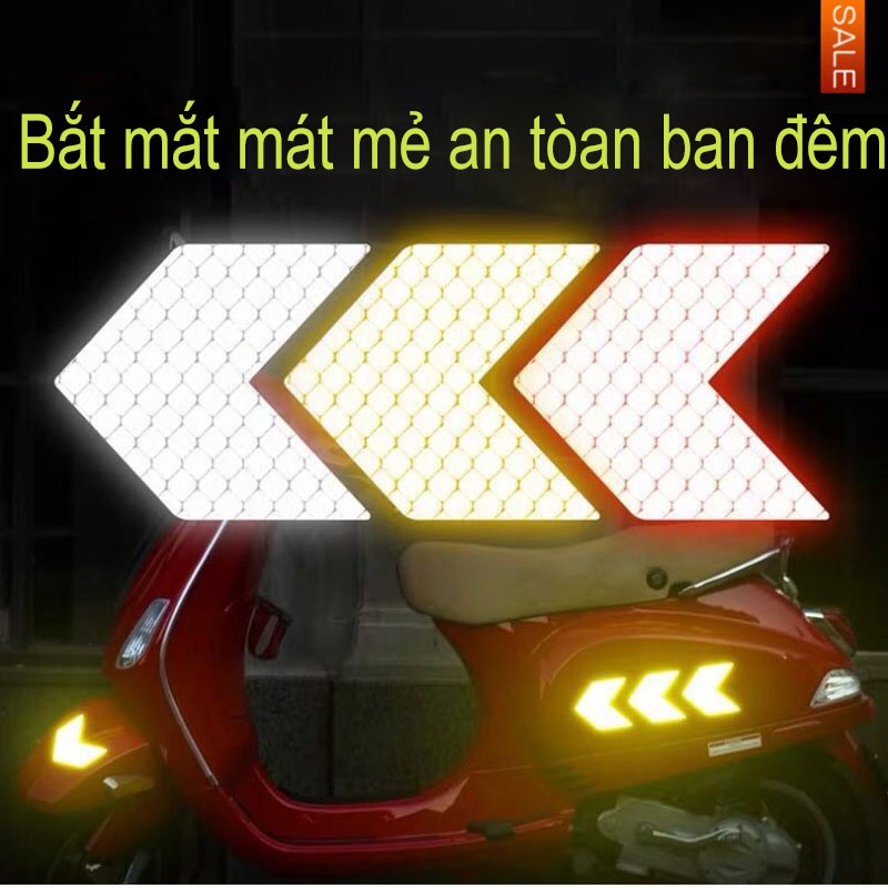 Decal dán xe ô tô – Bộ Decal trang trí xe ô tô hình mũi tên cảnh báo nguy hiểm VER 2