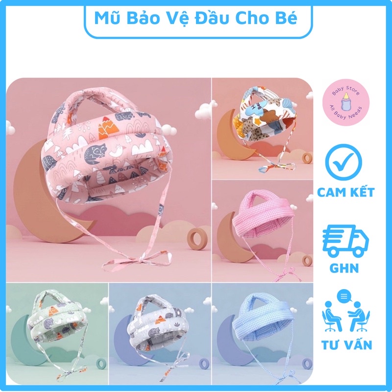 Mũ Bảo Vệ Đầu Cho Bé Tập Bò, Tập Đi Hạn Chế Va Đập Cho Bé
