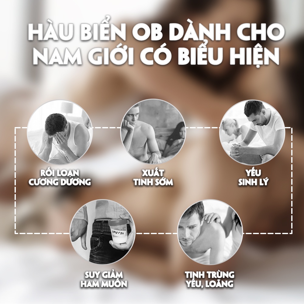Chống xuất tinh sớm, tăng cường sinh lý nam Hàu biển ob, Oyster plus, Hộp 30v