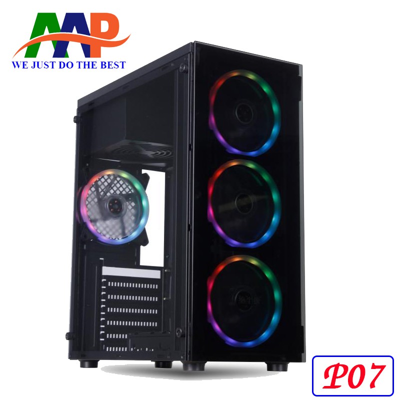 CASE AAP P07 GAMING (Hông + Mặt trước kính cường lực)