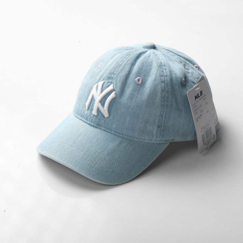 [SALE] mũ LƯƠIX TRAI  HIỆU MLB CHẤT LIỆU JEAN THỜI TRANG MÀU XANH MINT