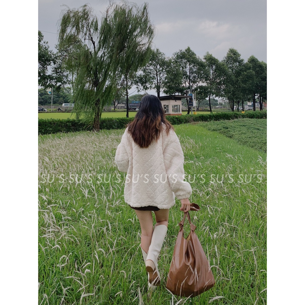 Áo khoác lông cổ 5p thêu chữ A2102 SUSTORE | BigBuy360 - bigbuy360.vn